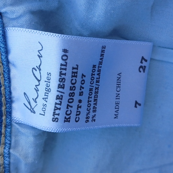 KanCan Jeans, stretchy, lightwash, sz 7, 27" waist - Picture 6 of 6